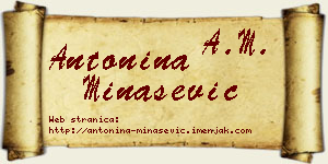 Antonina Minašević vizit kartica